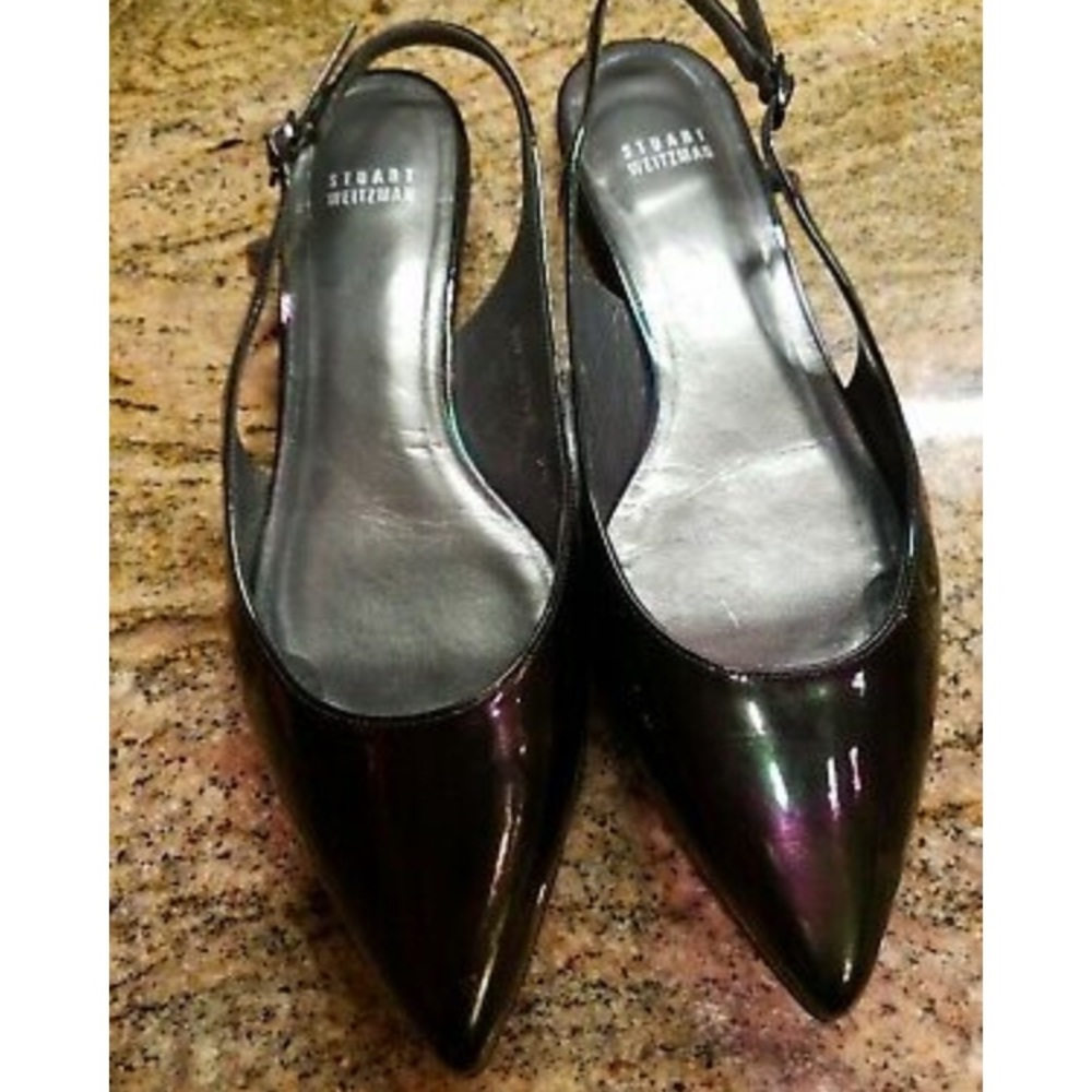 Stuart Weitzman Black Slingback Heels